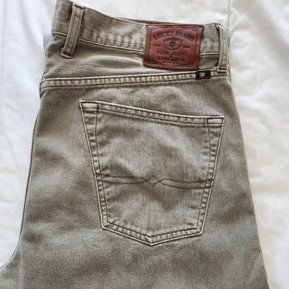 Mens Lucky Brand Khaki Jeans Straight Leg